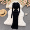 Casual Elegant V-neck Split Wrap Length - Image 3